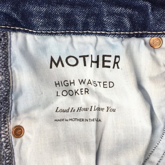 ⭐️MOTHER High Waisted Looker Jean in Loud is how I love you Size 27x29 1/2 - Picture 7 of 16